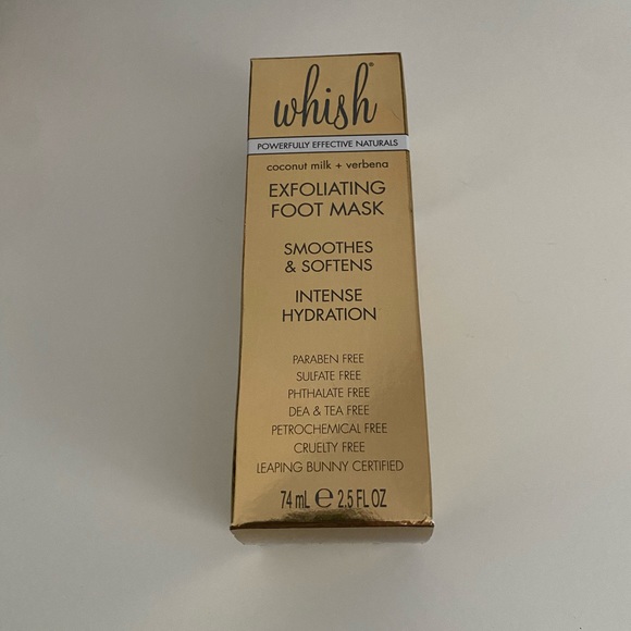 New Whish coconut milk + verbena EXFOLIATING FOOT MASK SMOOTHES & SOFTENS - Picture 4 of 7